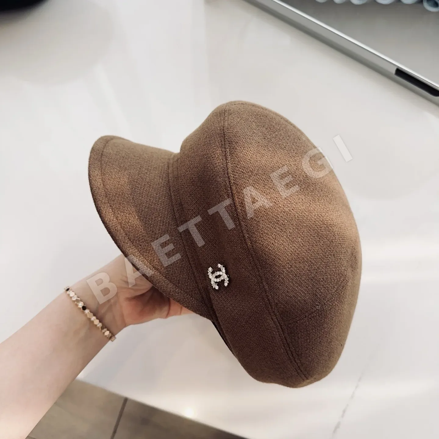 샤넬 트위드 덕빌 베레모 상세 이미지 2
