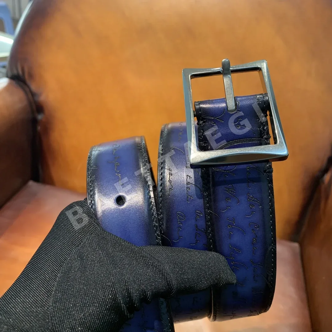 벨루티 카프스킨 양면 가죽 벨트 상세 이미지 5