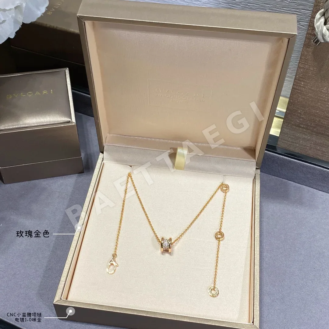 불가리 미니 웨이스트 금도금 목걸이 상세 이미지 7