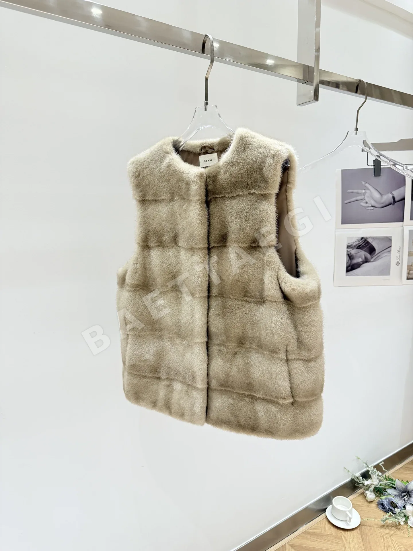 더로우 밍크 코트 조끼 상세 이미지 2
