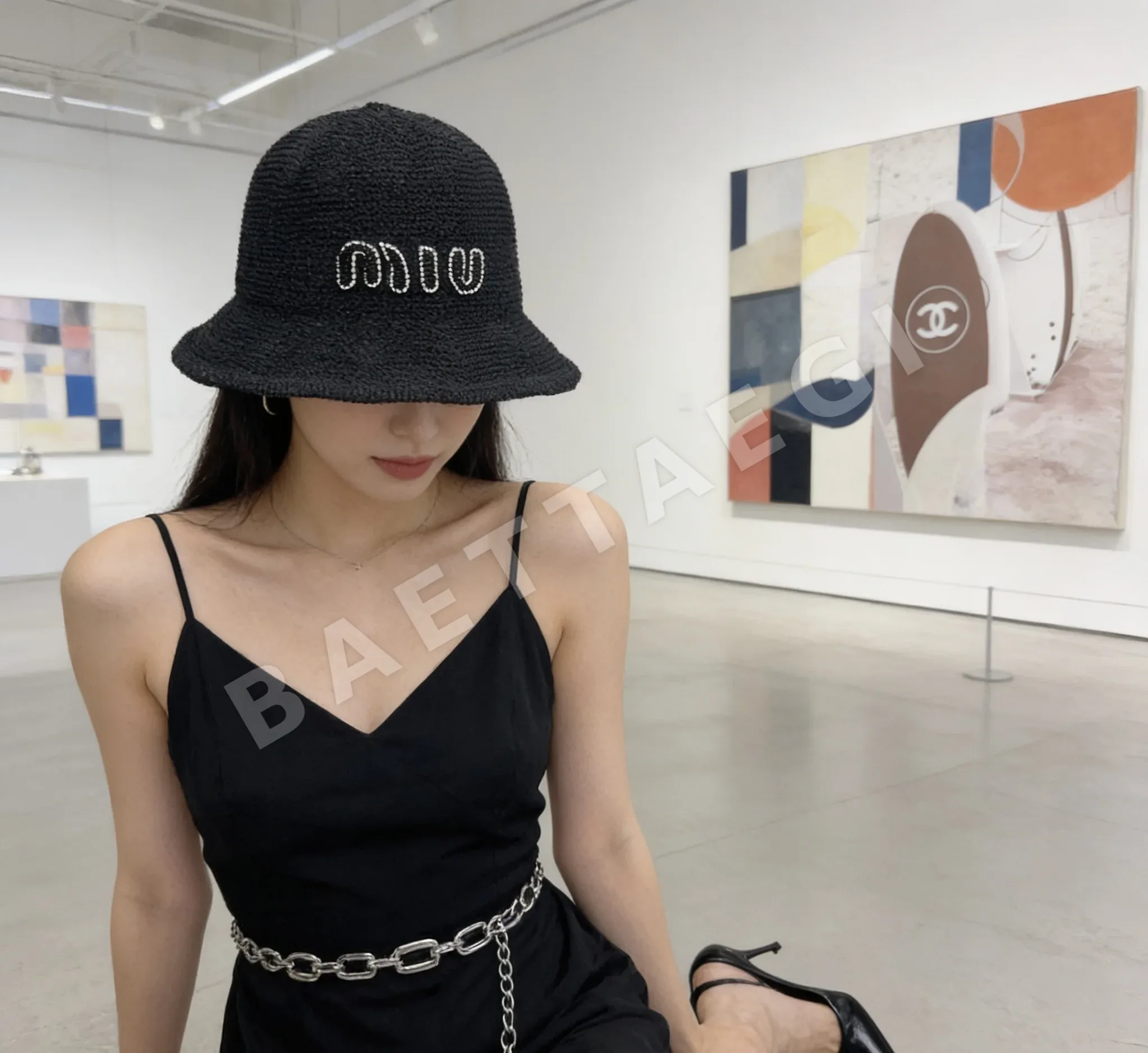미우미우 종이 보울 햇 모자 상세 이미지 9