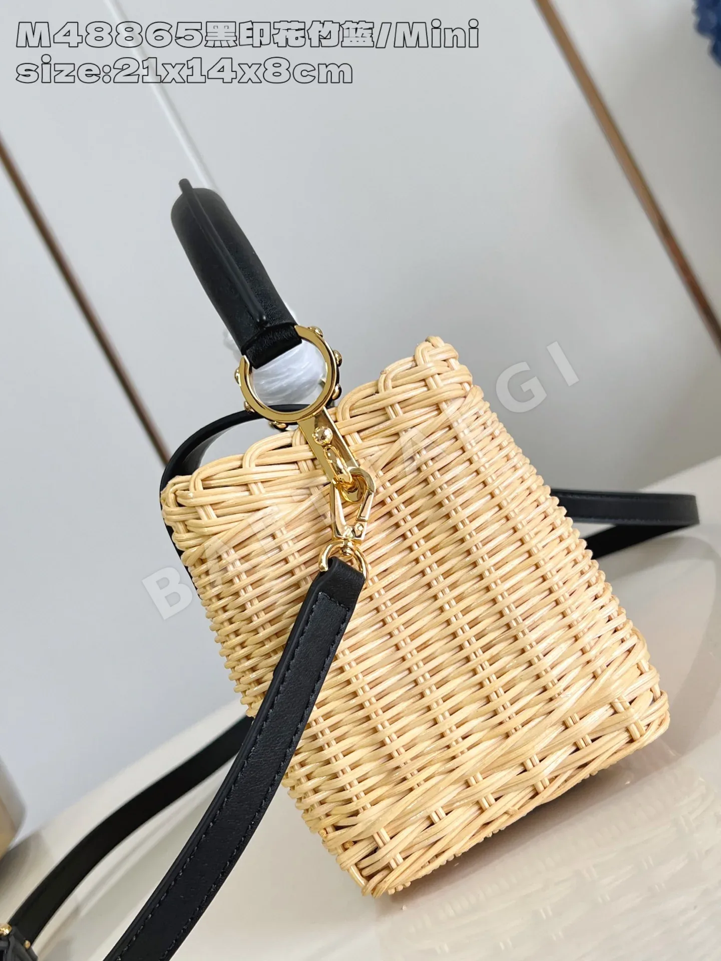 루이비통 M48865 블랙 카푸신 핸드백 숄더백 미니 상세 이미지 3