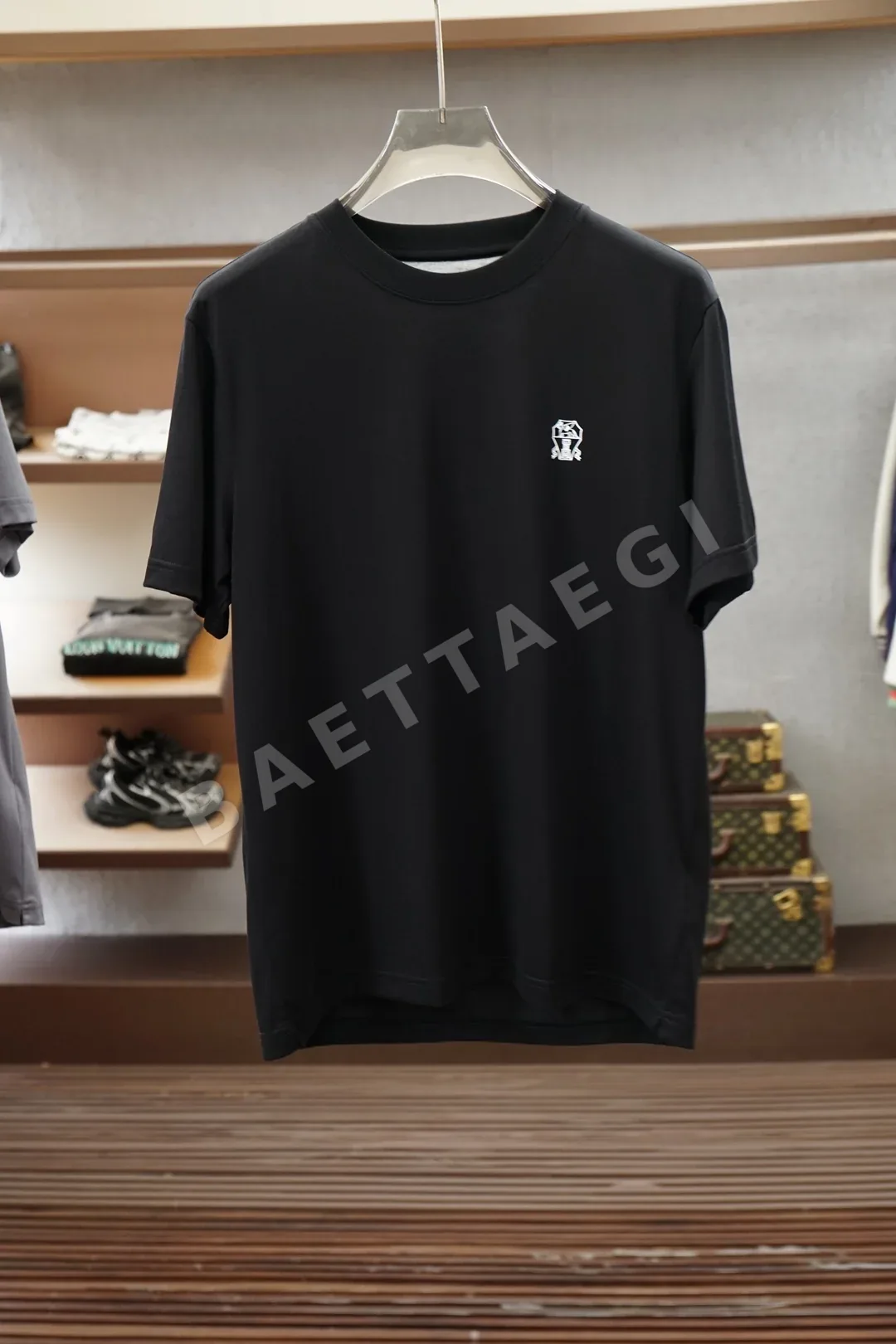브루넬로쿠치넬리 린넨 혼방 크루넥 반팔 티셔츠 상세 이미지 4