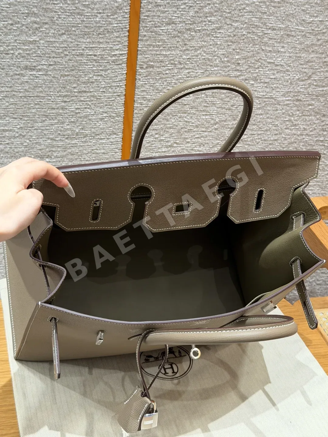 에르메스 버킨 35 엘리펀트 그레이 가방 상세 이미지 6