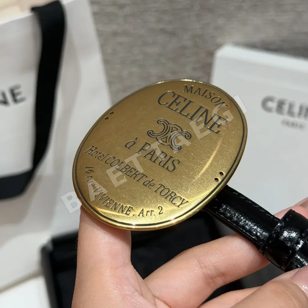셀린느 MAISON 13mm 골드 버클 슬림 벨트 상세 이미지 5