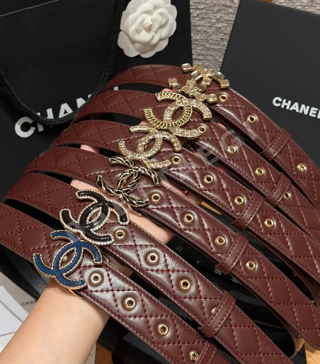 샤넬 카프스킨 다이아몬드 패턴 벨트 상세 이미지 2
