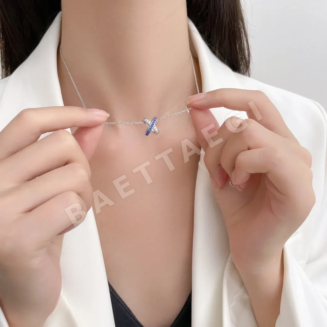 쇼메 리앙 크로스 사파이어 목걸이 상세 이미지 9