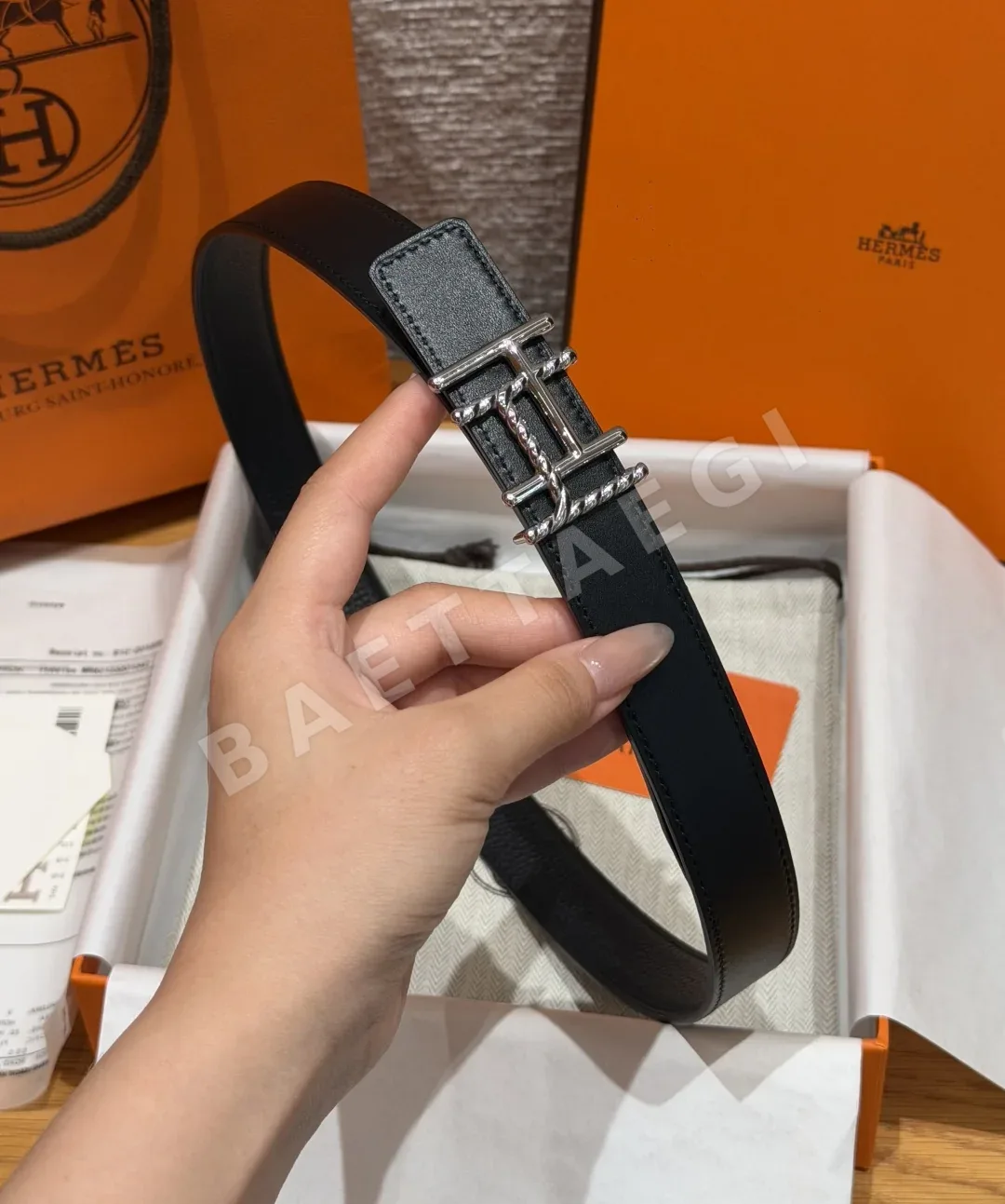 에르메스 셰느 당크르 리버시블 가죽 벨트 상세 이미지 5