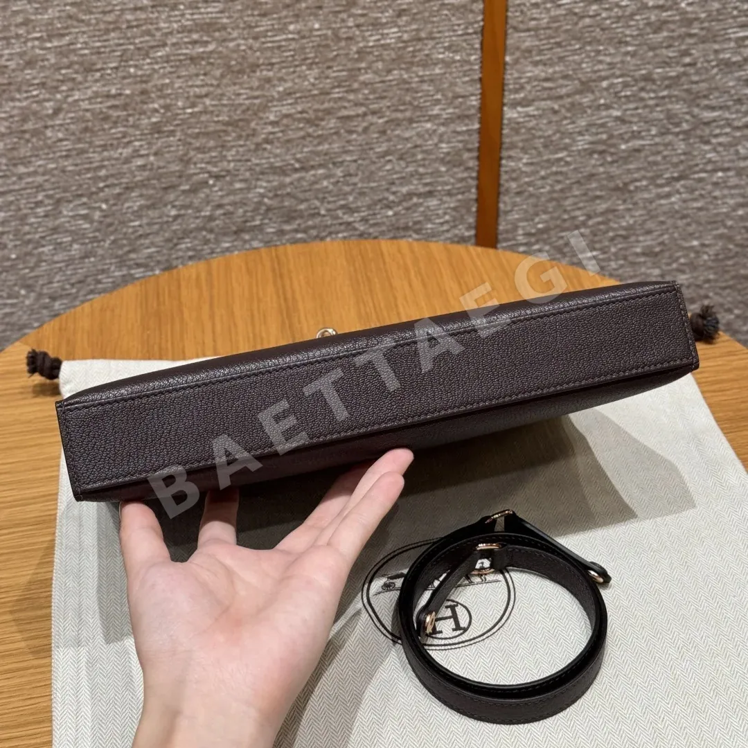 에르메스 켈리 엘란 새들 레드 언더암 가방 상세 이미지 5