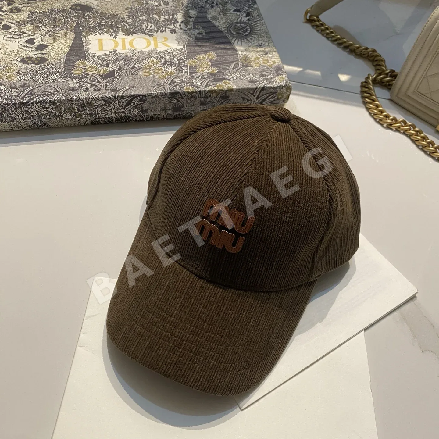 미우미우 코듀로이 야구모자 상세 이미지 4