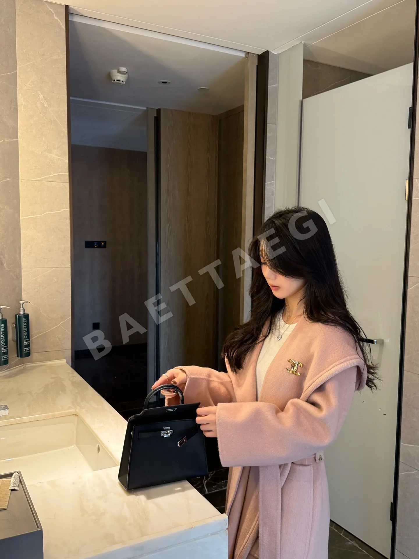 샤넬 보르도 레드 카시미어 울 자켓 상세 이미지 5