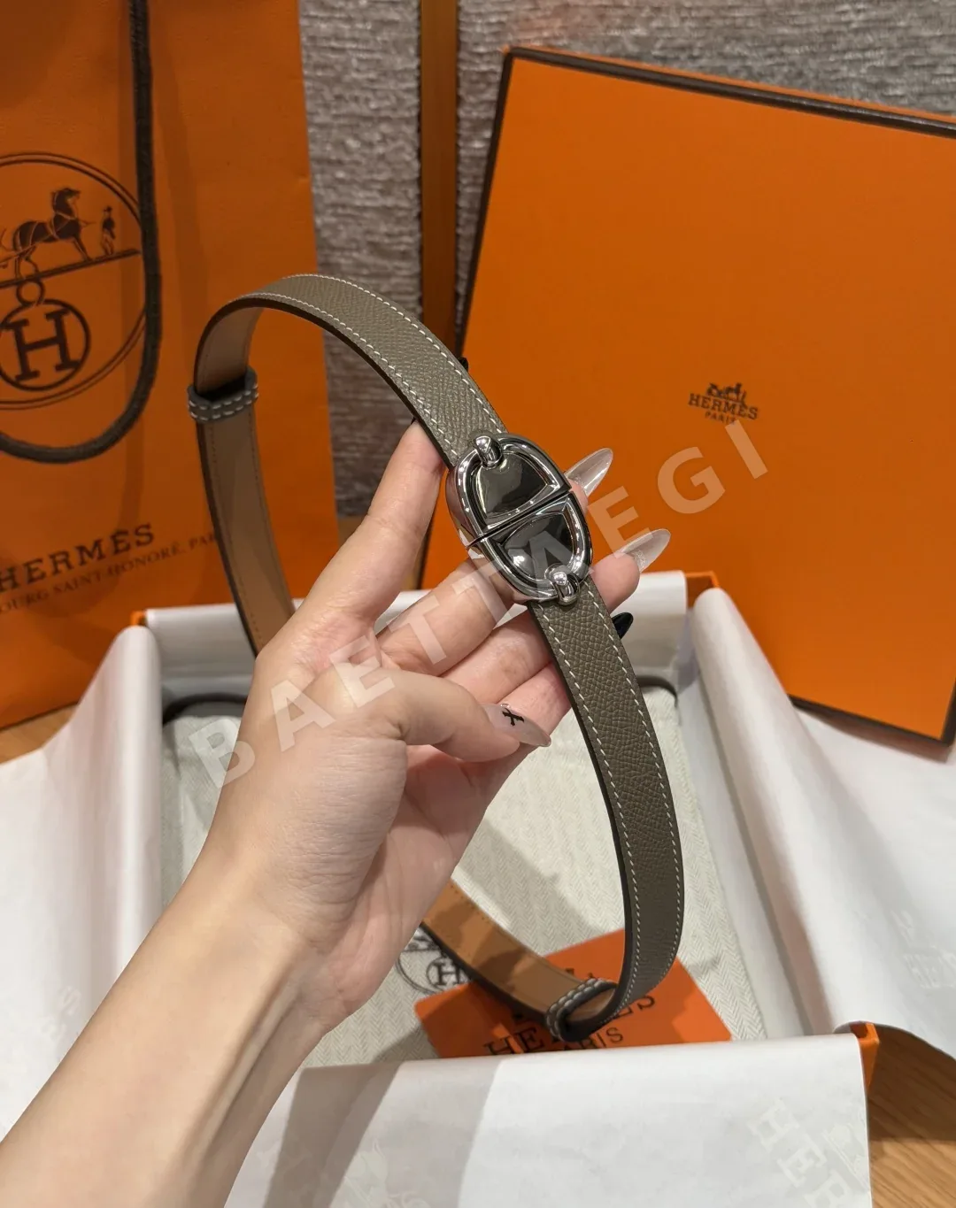 에르메스 H 브클 앱송 가죽 벨트 상세 이미지 2