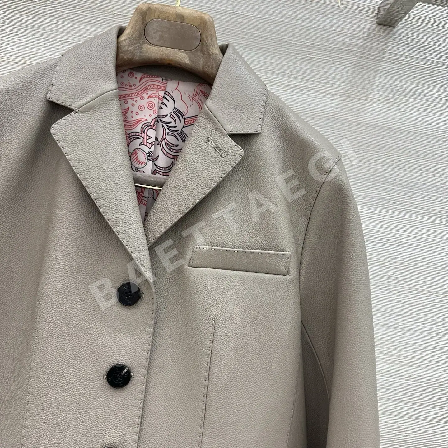 에르메스 램스킨 테일러드 여성 자켓 상세 이미지 4