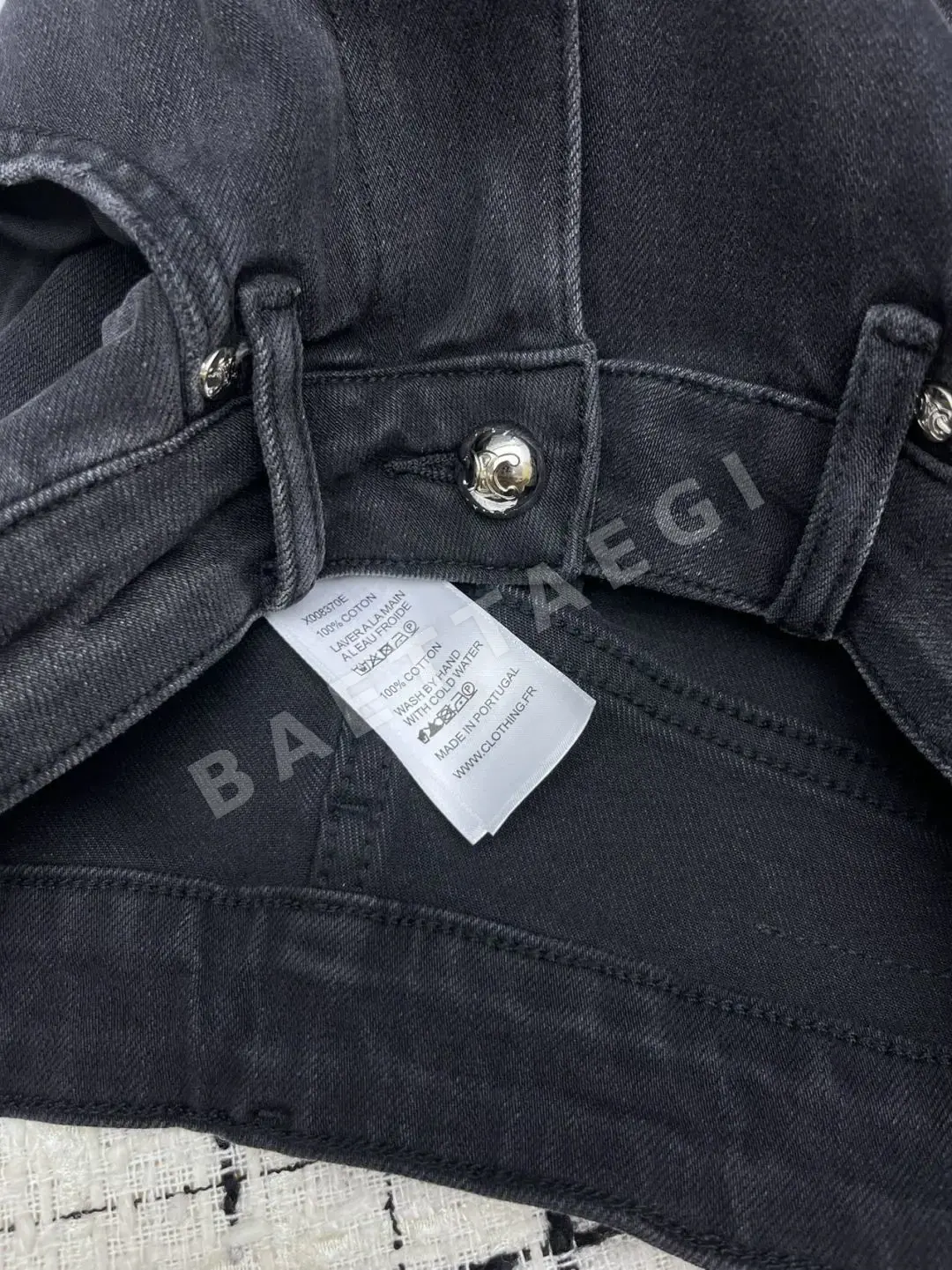 셀린느 컬러블록 자수 클래식 로고 스트레이트 레그 바지 상세 이미지 8