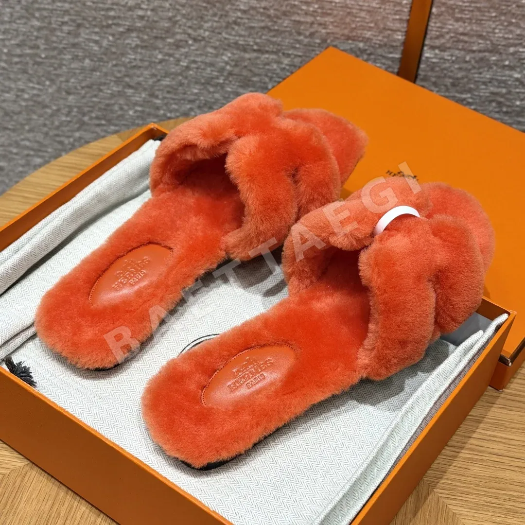 에르메스 오란 샌들 로열 울 가죽 H 컷아웃 상세 이미지 3