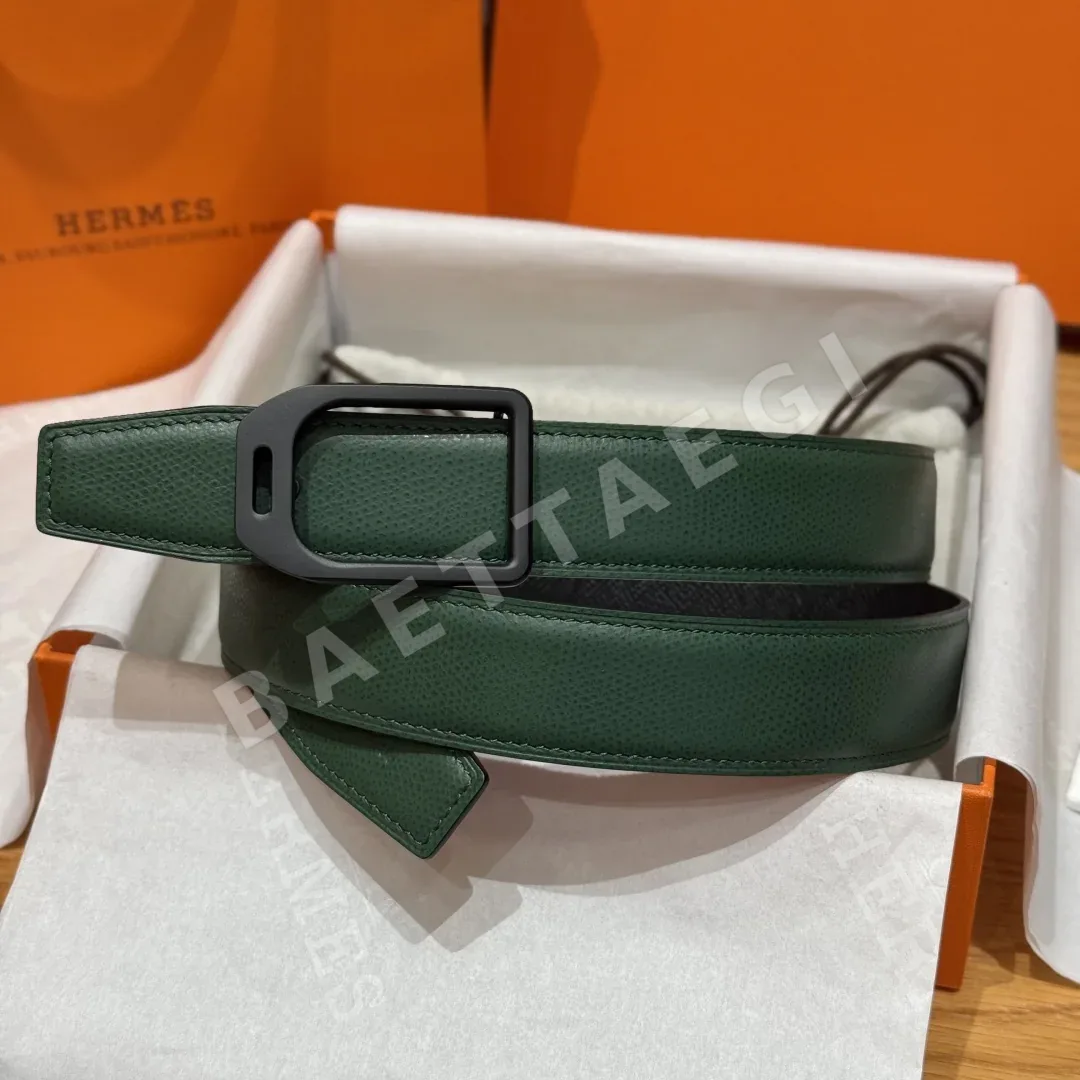 에르메스 조키 양면 앱송 가죽 벨트 175336