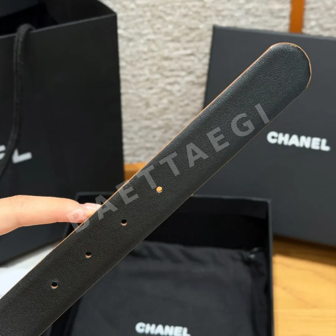 샤넬 리버시블 카프스킨 벨트 상세 이미지 8
