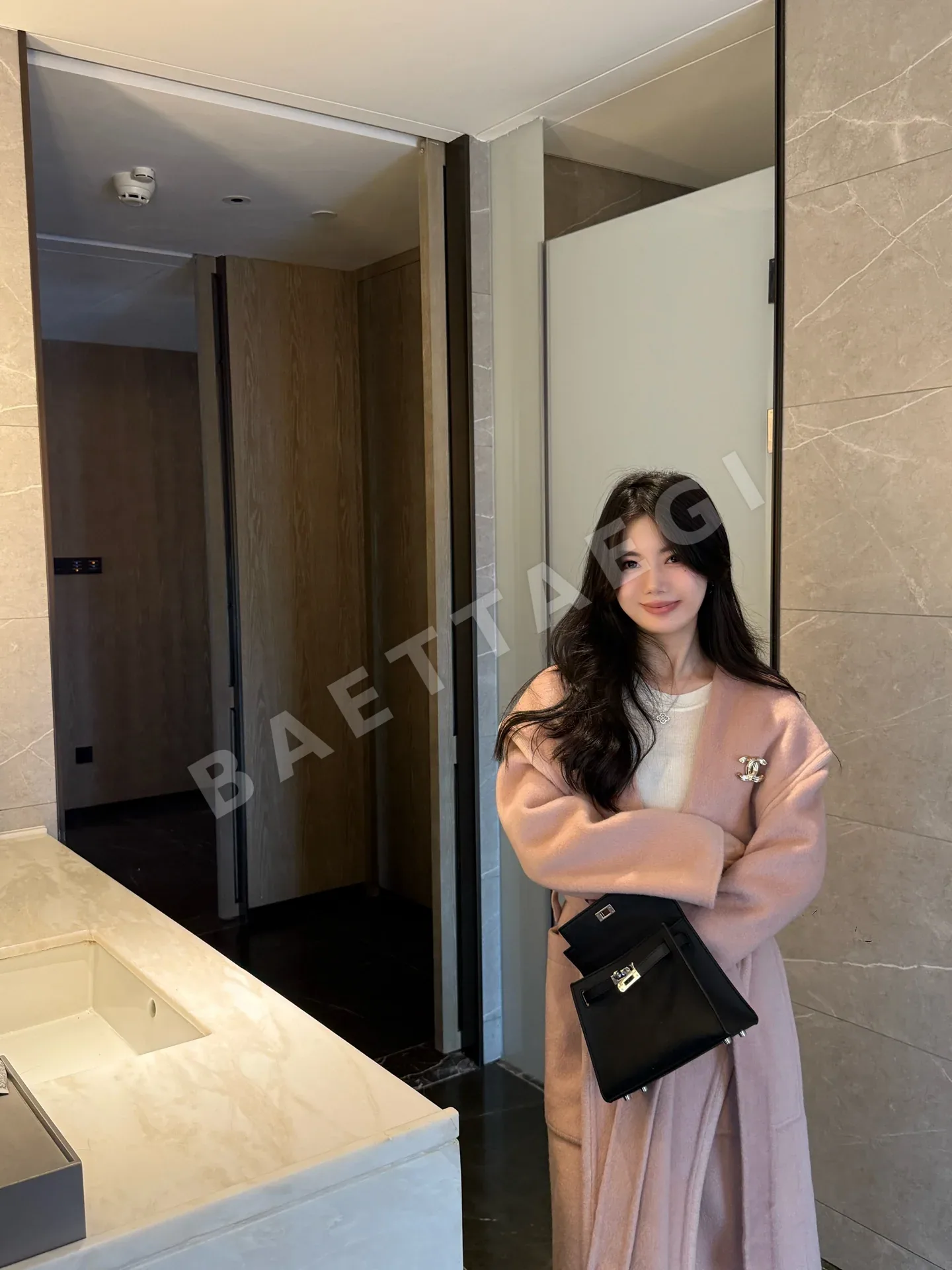 샤넬 보르도 레드 카시미어 울 자켓 상세 이미지 6