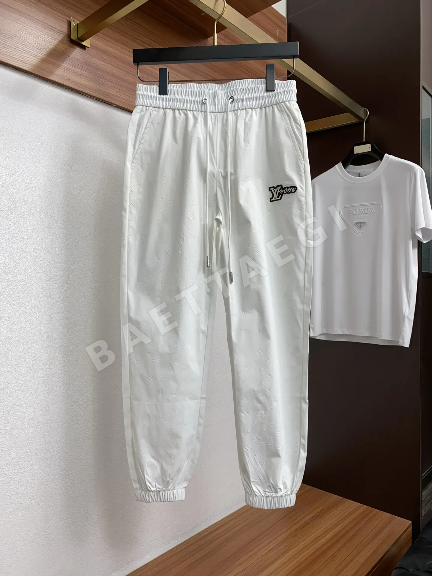 루이비통 텐셀 코튼 로고 캐주얼 남성 바지 상세 이미지 2