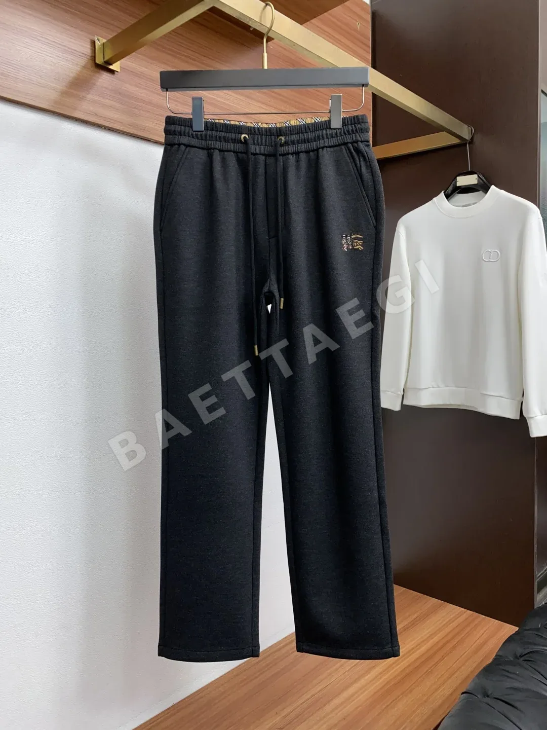 버버리 남성 울 캐주얼 바지 상세 이미지 2