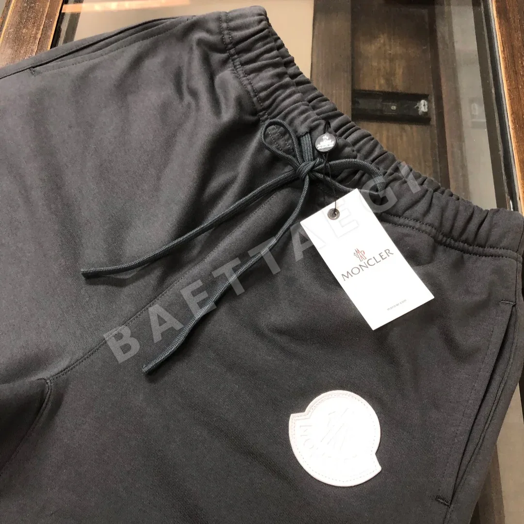 몽클레르 로고 캐주얼 430 g 워싱 코튼 남성 반바지 430 G 상세 이미지 3