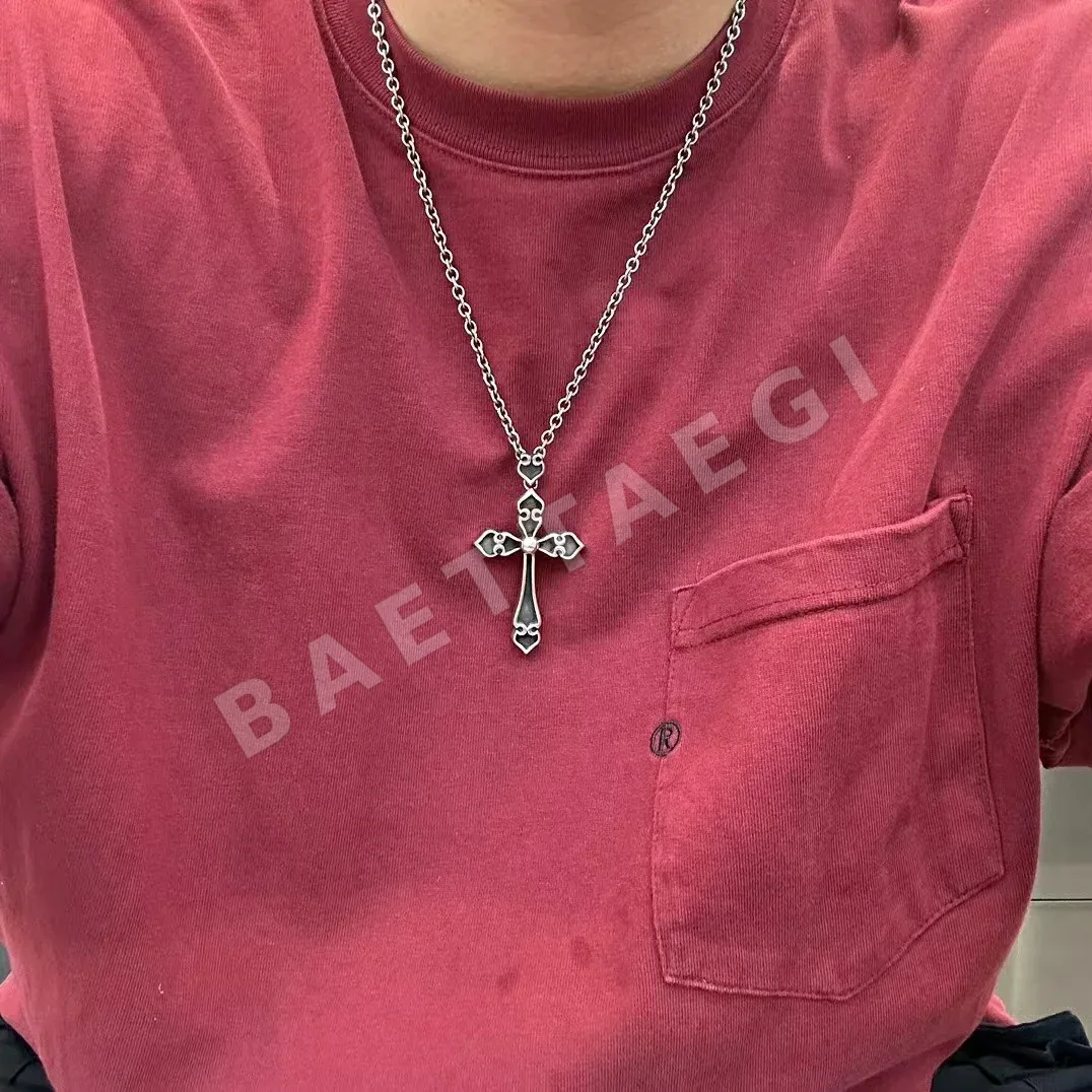 크롬하츠 빈티지 대형 십자가 펜던트 목걸이 상세 이미지 8