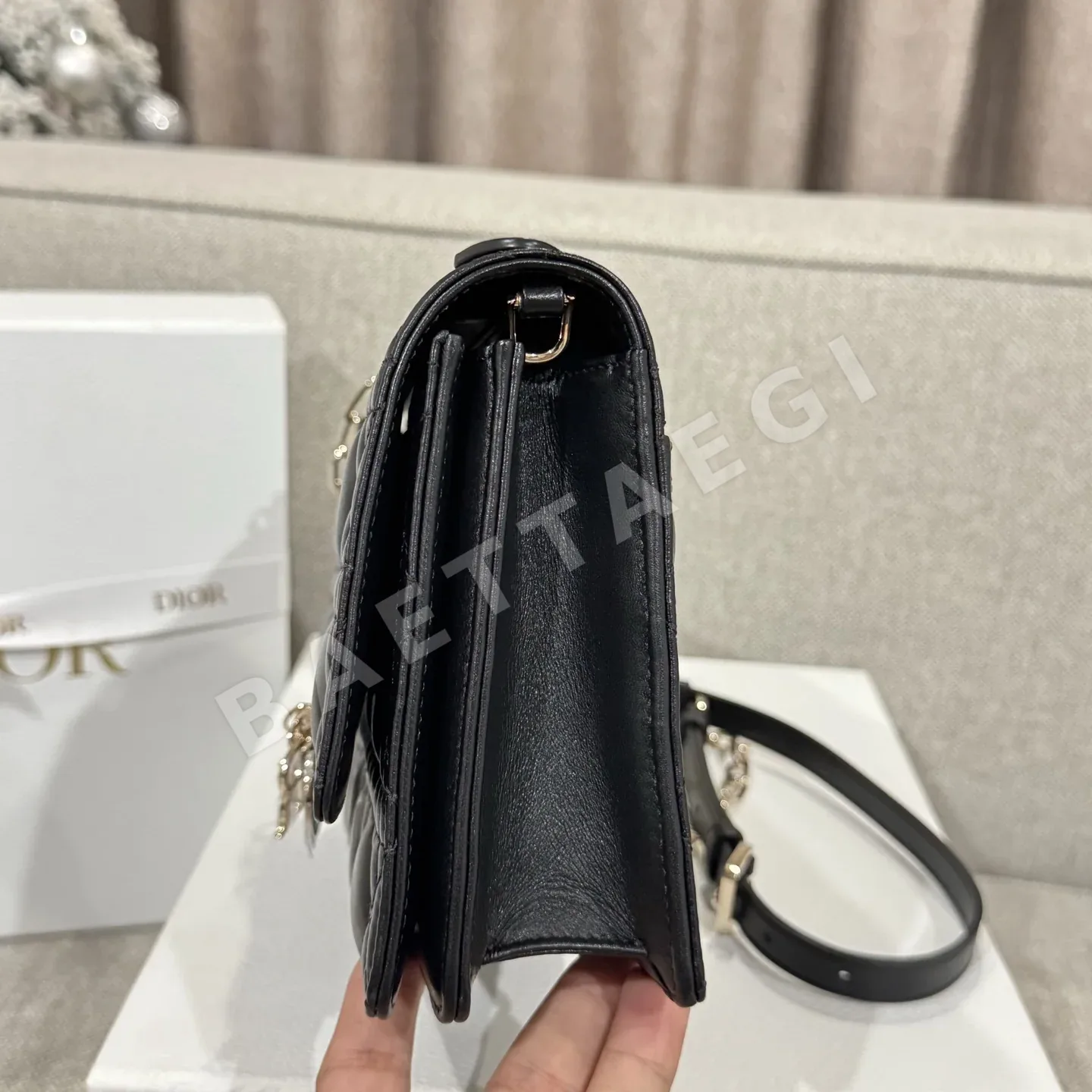 디올 블랙 대형 토트백 상세 이미지 4