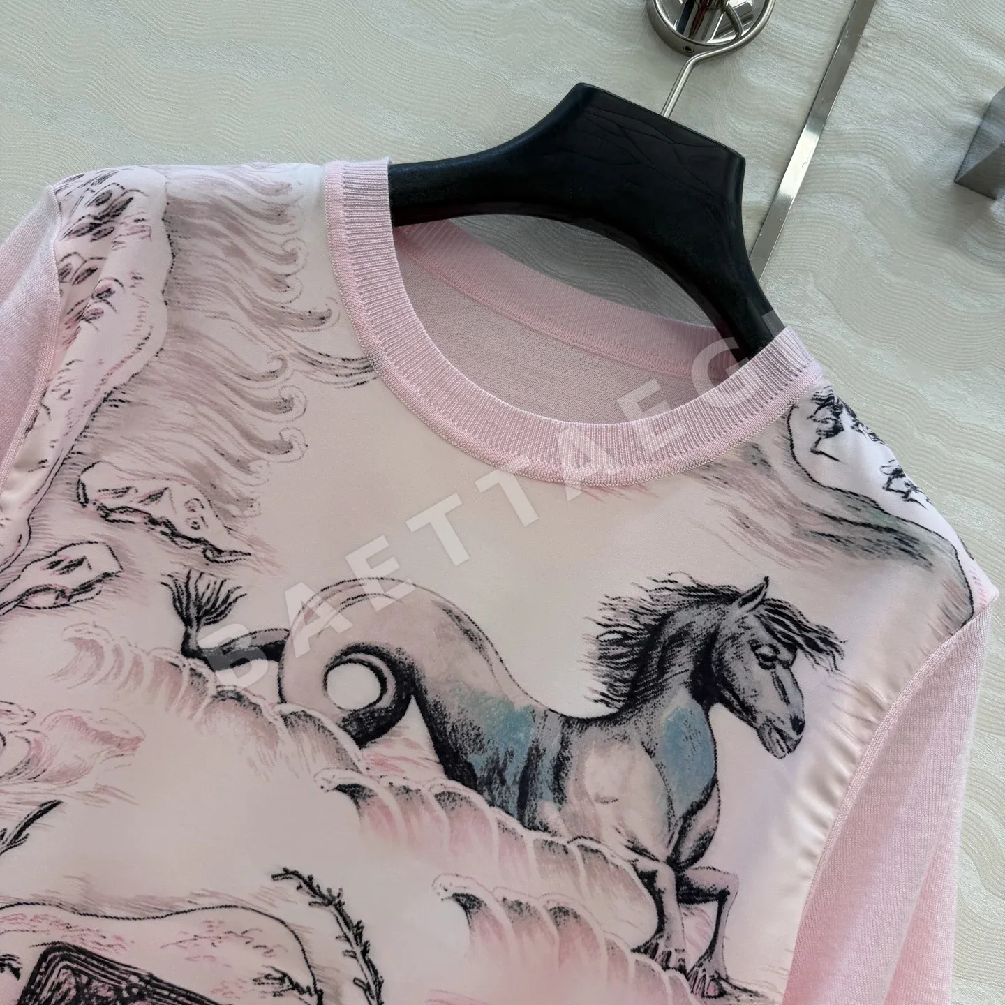 짐머만 프린트 패치워크 반팔 티셔츠 상세 이미지 4