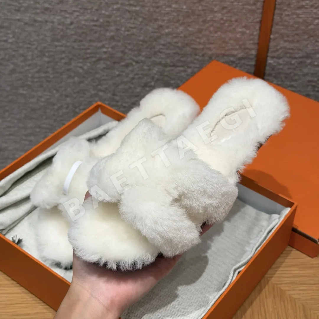 에르메스 오란 샌들 Pure White 울 가죽 H 컷아웃 상세 이미지 2