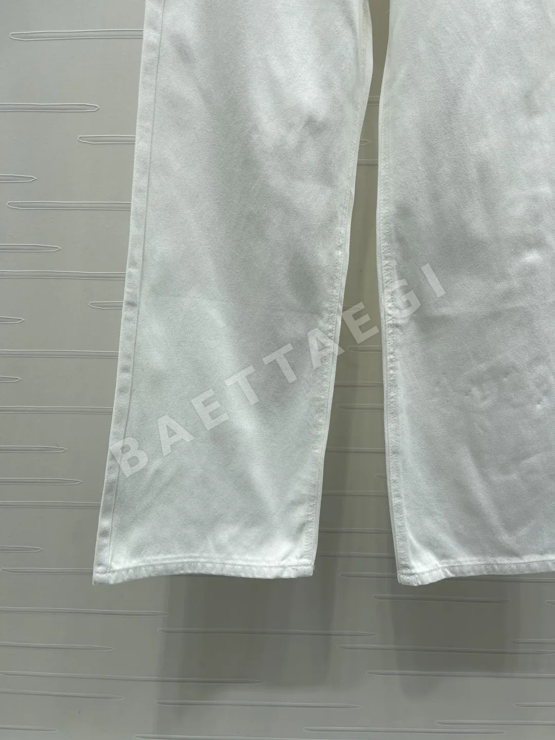 디올 컬러 블록 스트레이트 레그 코튼 데님 바지 상세 이미지 5