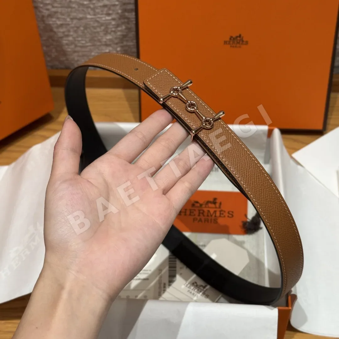 에르메스 패밀리 리버시블 가죽 벨트 상세 이미지 3