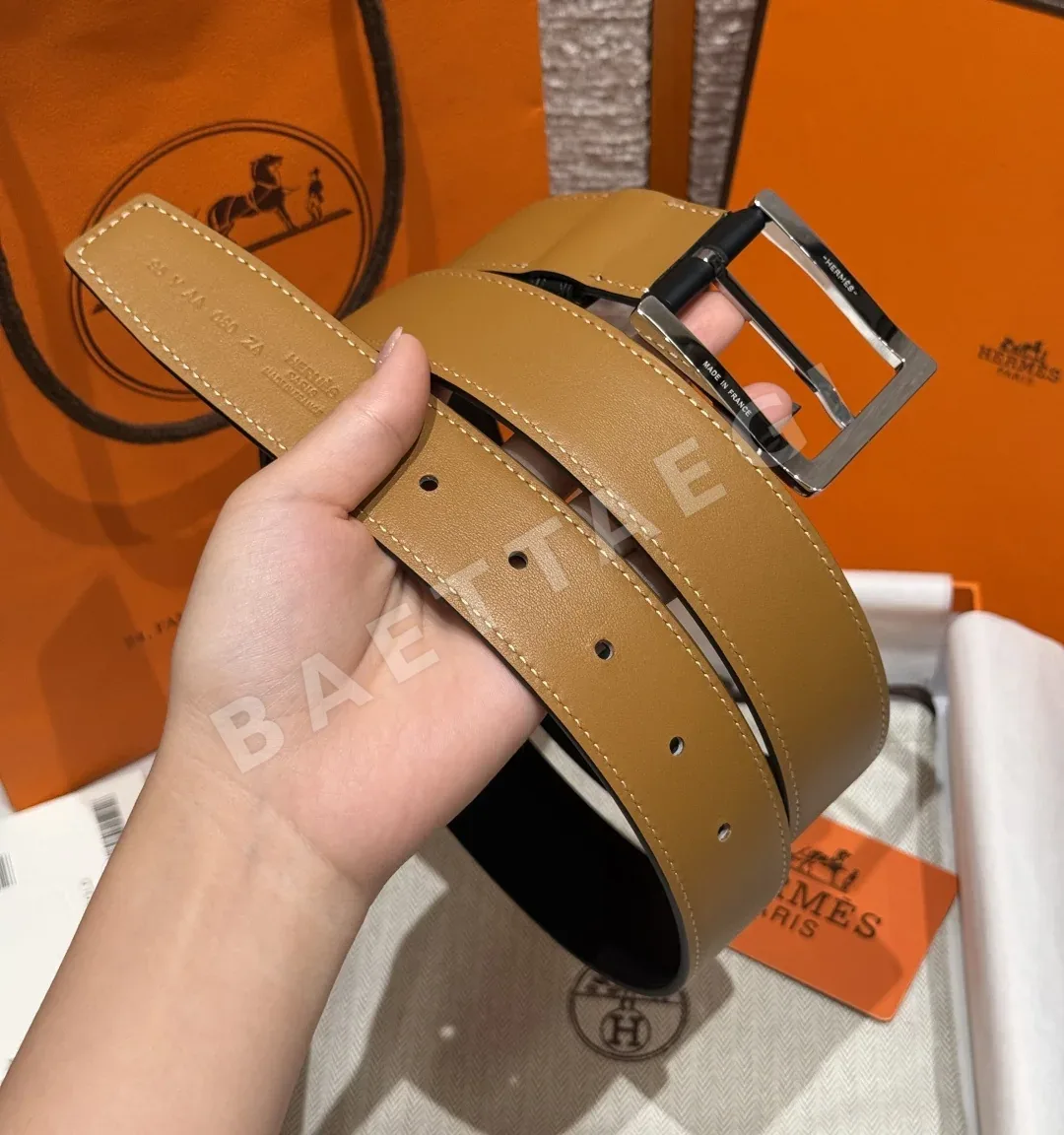 에르메스 H 버클 카프스킨 벨트 상세 이미지 3