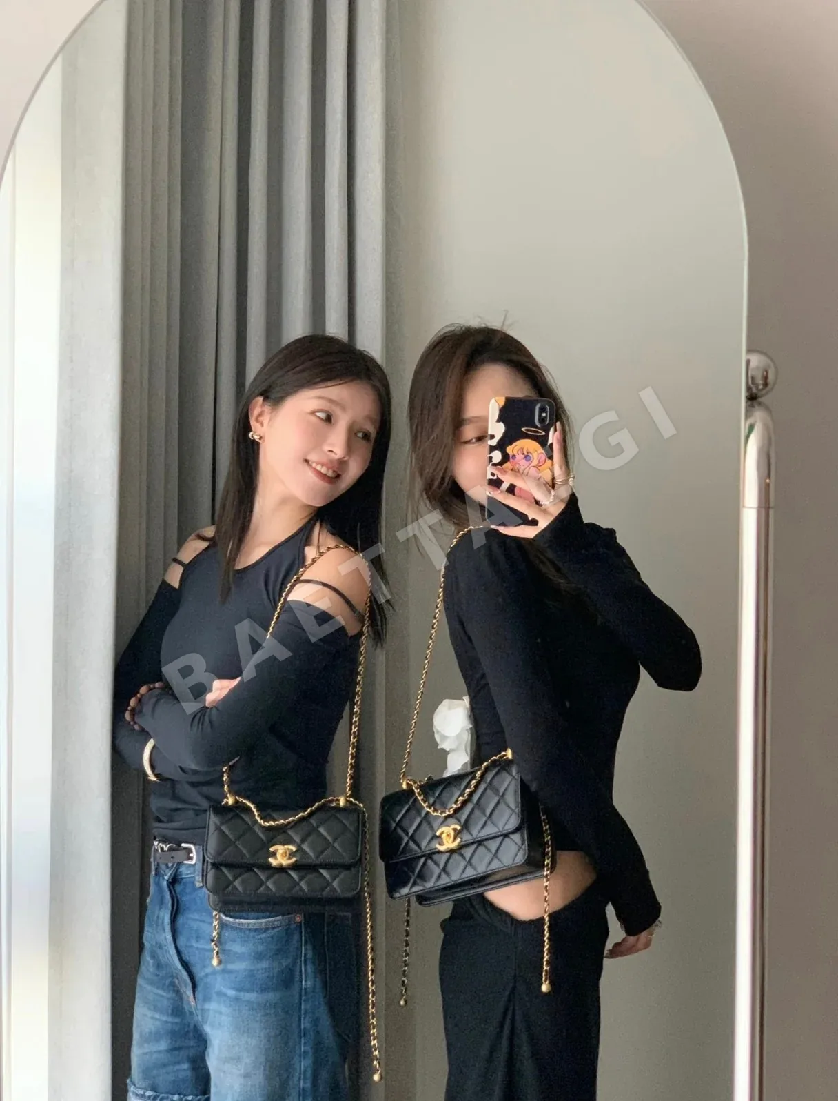 샤넬 더블 골드 비즈 클래식 가방 상세 이미지 3