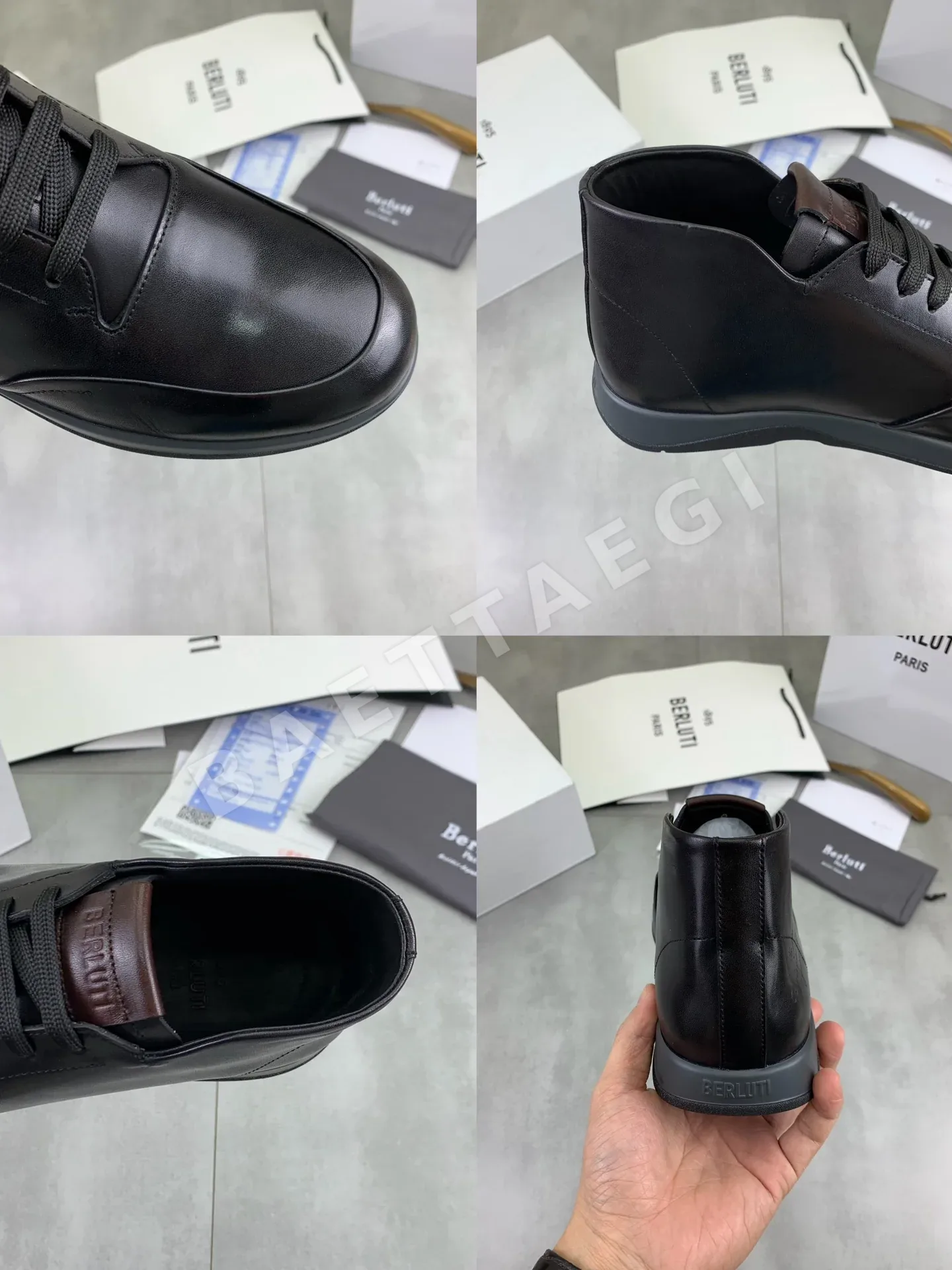 벨루티 하이탑 남성 가죽 스니커즈 상세 이미지 9