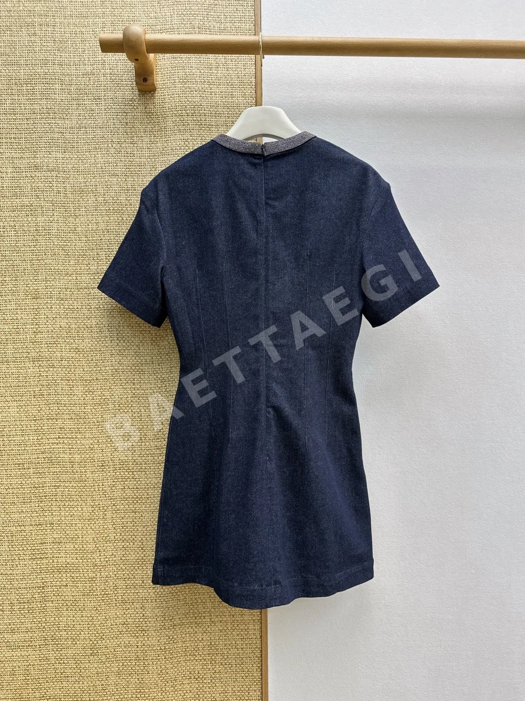 브루넬로쿠치넬리 블루 데님 A라인 미니 반팔 원피스 상세 이미지 9