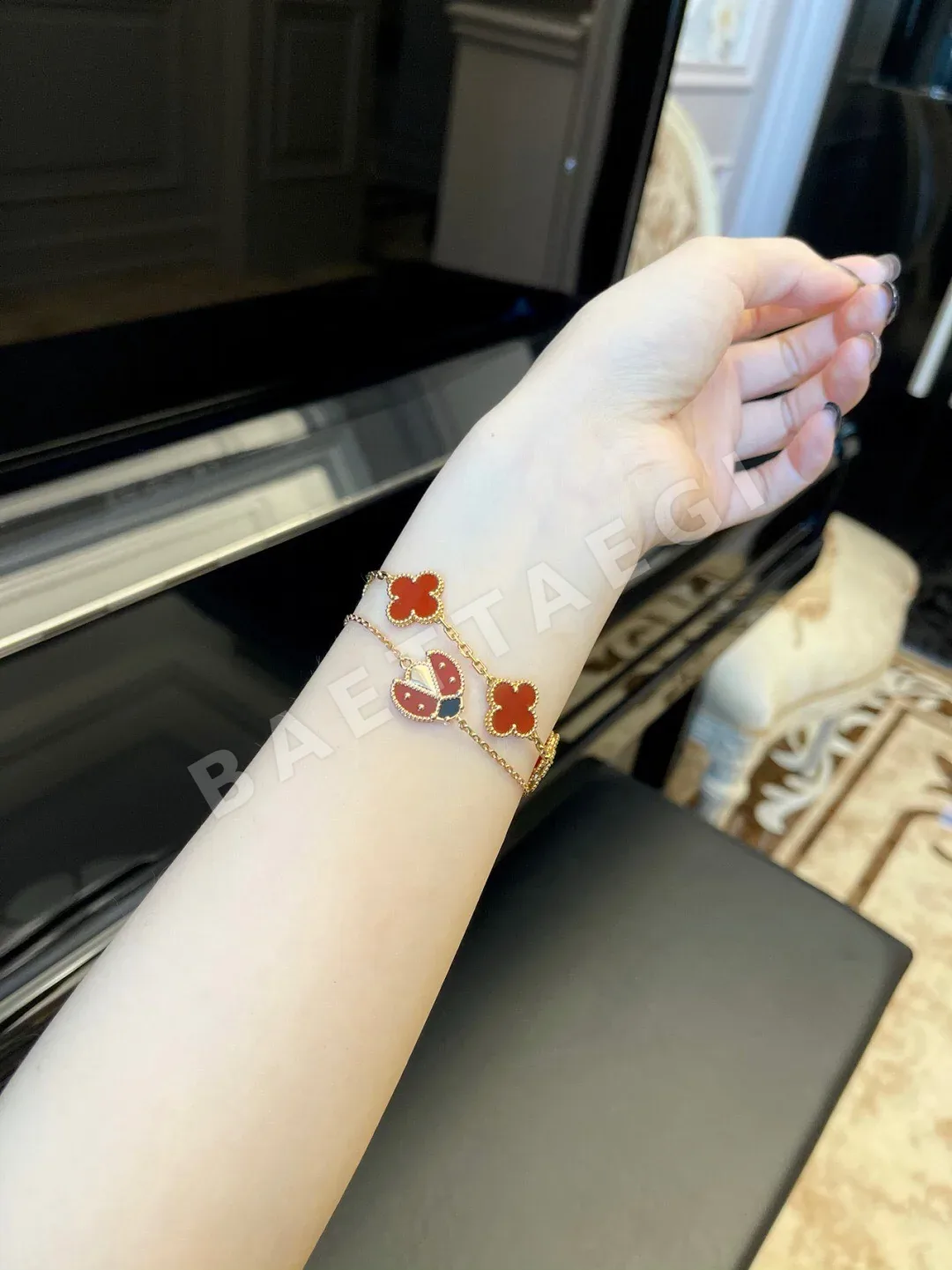 반클리프앤아펠 레이디버그 S925 스털링 실버 팔찌 상세 이미지 8