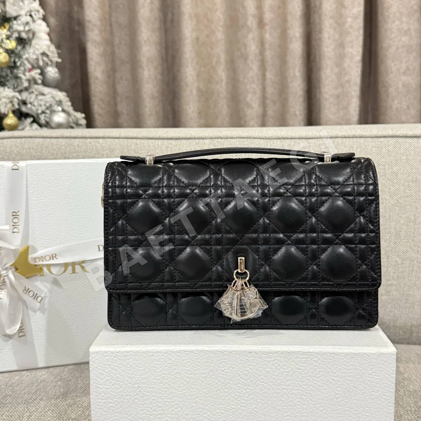 디올 블랙 대형 토트백 16640