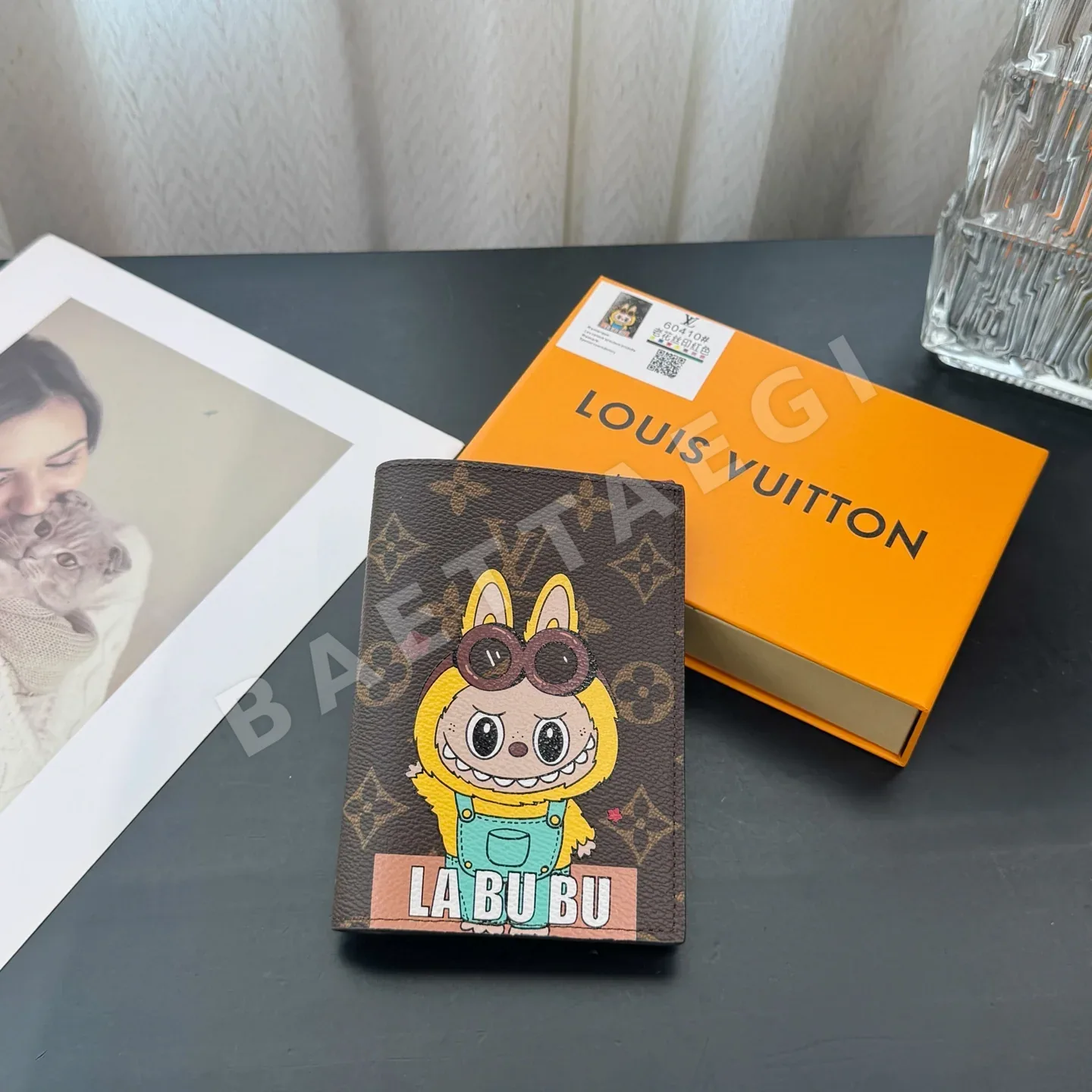 루이비통 다미에 그라피트 LV 러브부 패스포트 홀더 지갑 155287