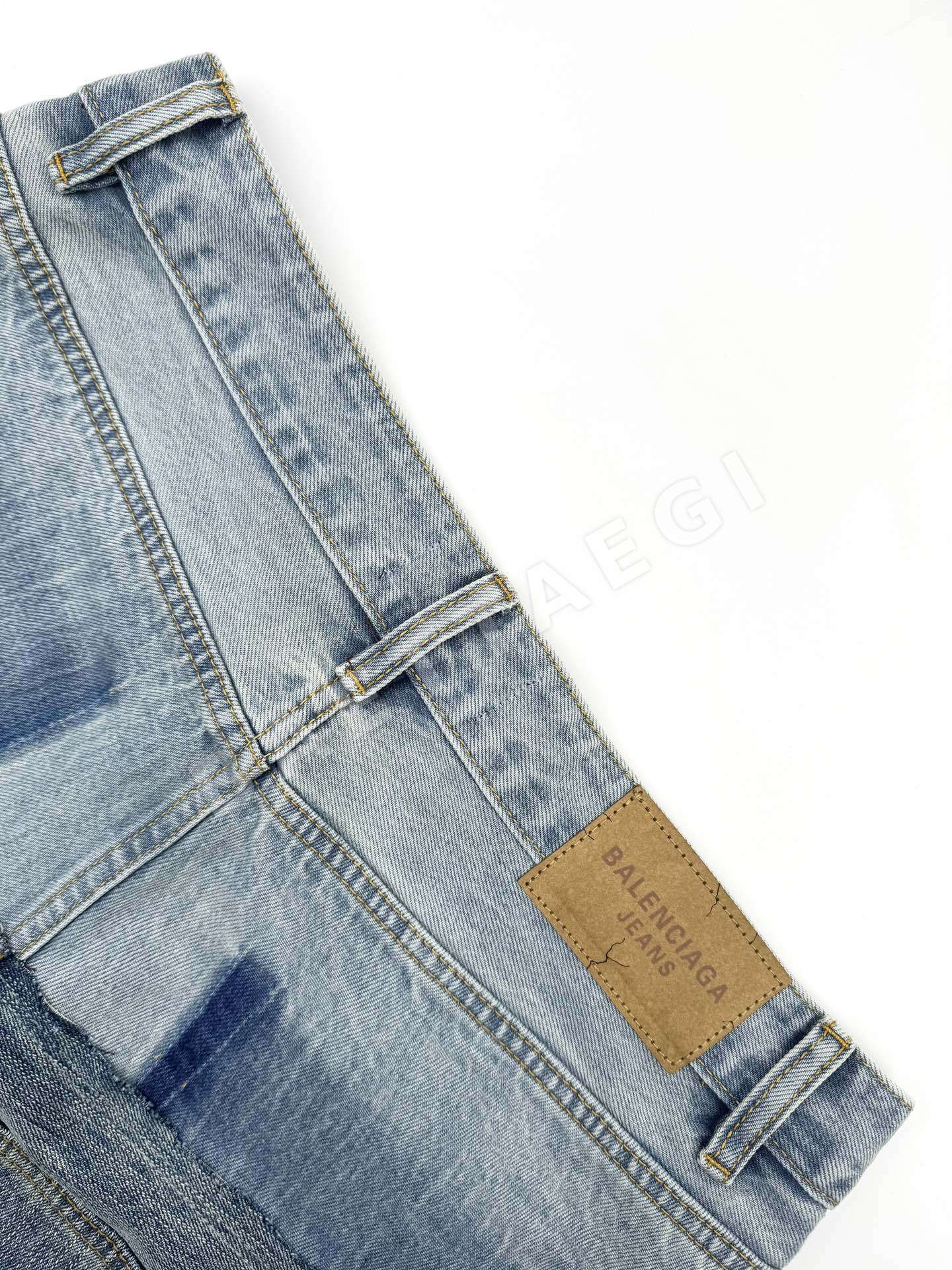 발렌시아가 패치워크 청바지 남성 바지 상세 이미지 4