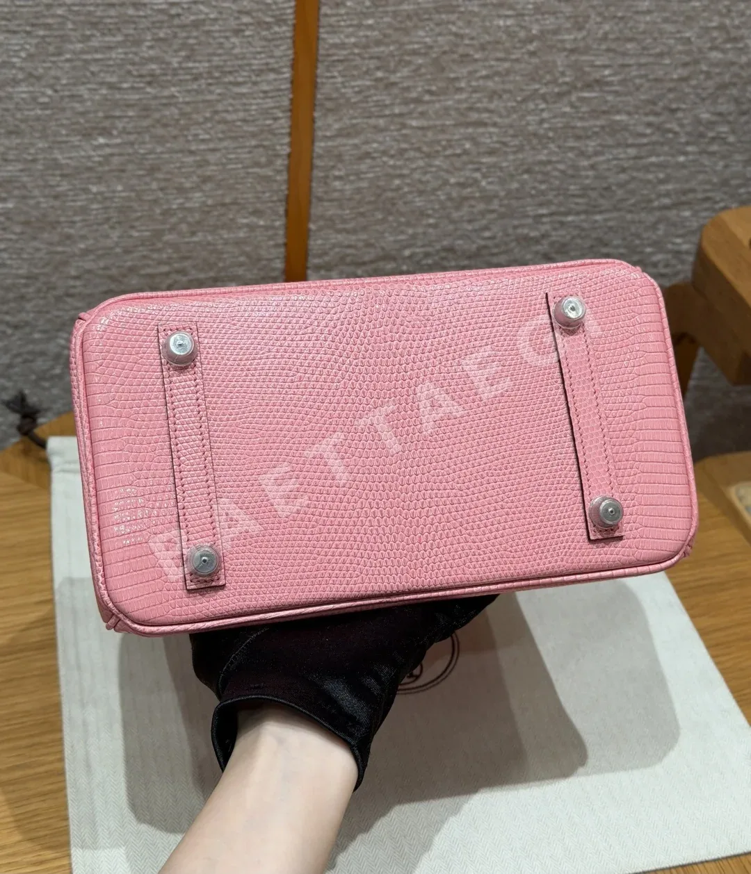 에르메스 버킨 도마뱀 가죽 지갑 상세 이미지 5