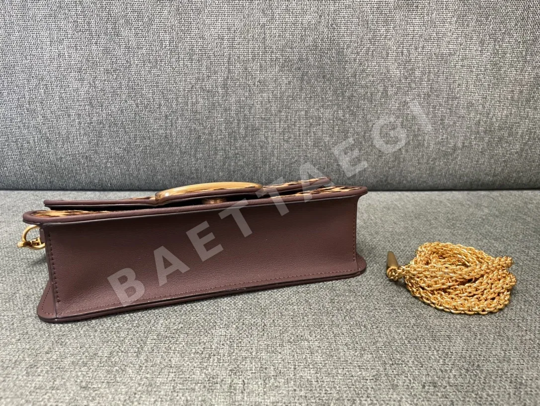 발렌티노 호스헤어 레오파드 프린트 카프스킨 언더암백 상세 이미지 7