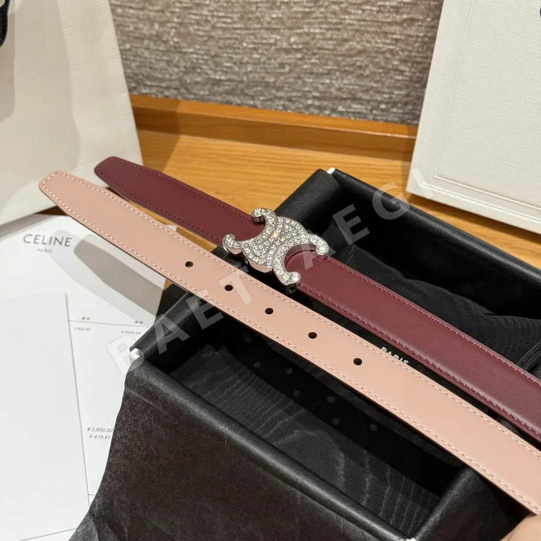 셀린느 ALIX 미디엄 25mm 리버시블 소가죽 벨트 상세 이미지 8