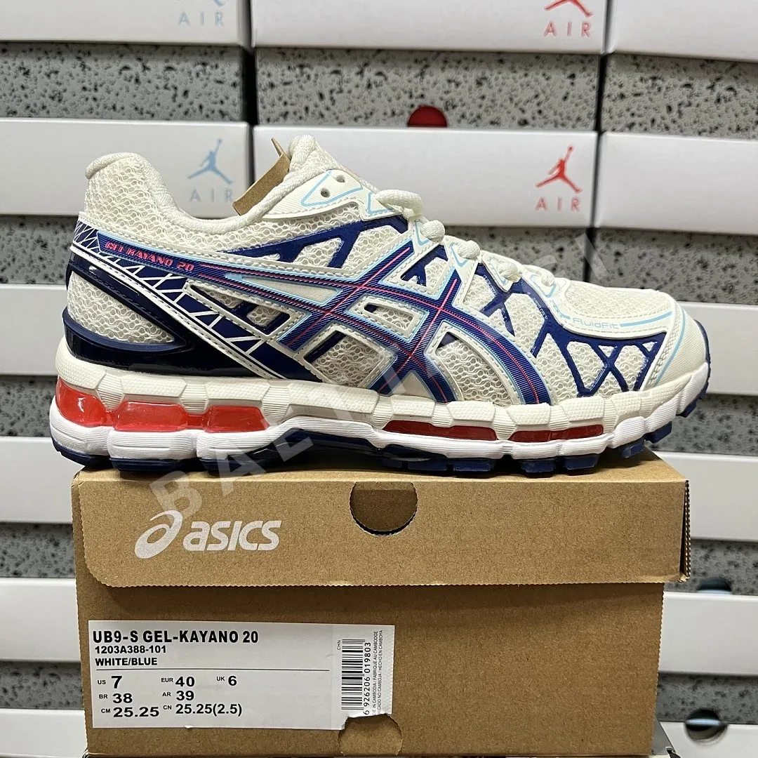 아식스 [TOP] 젤 카야노 20 1203A388-101 200416 Asics Gel-Kayano 20 Cream Blue Red