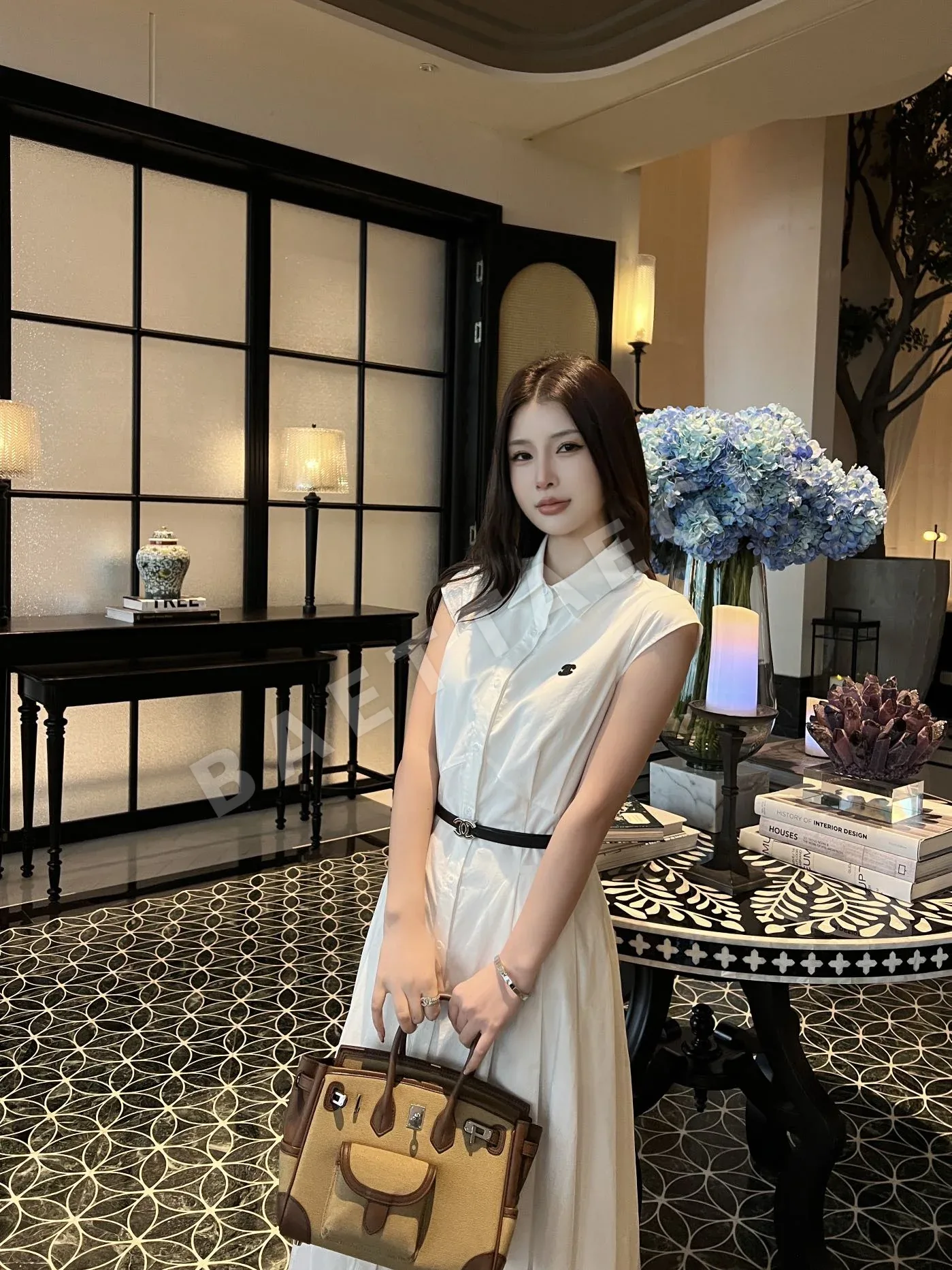 샤넬 노슬리브 A라인 원피스 상세 이미지 5