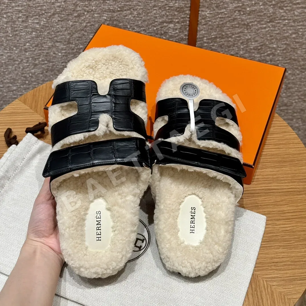 에르메스 시프레 샌들 블랙 악어가죽 상세 이미지 4
