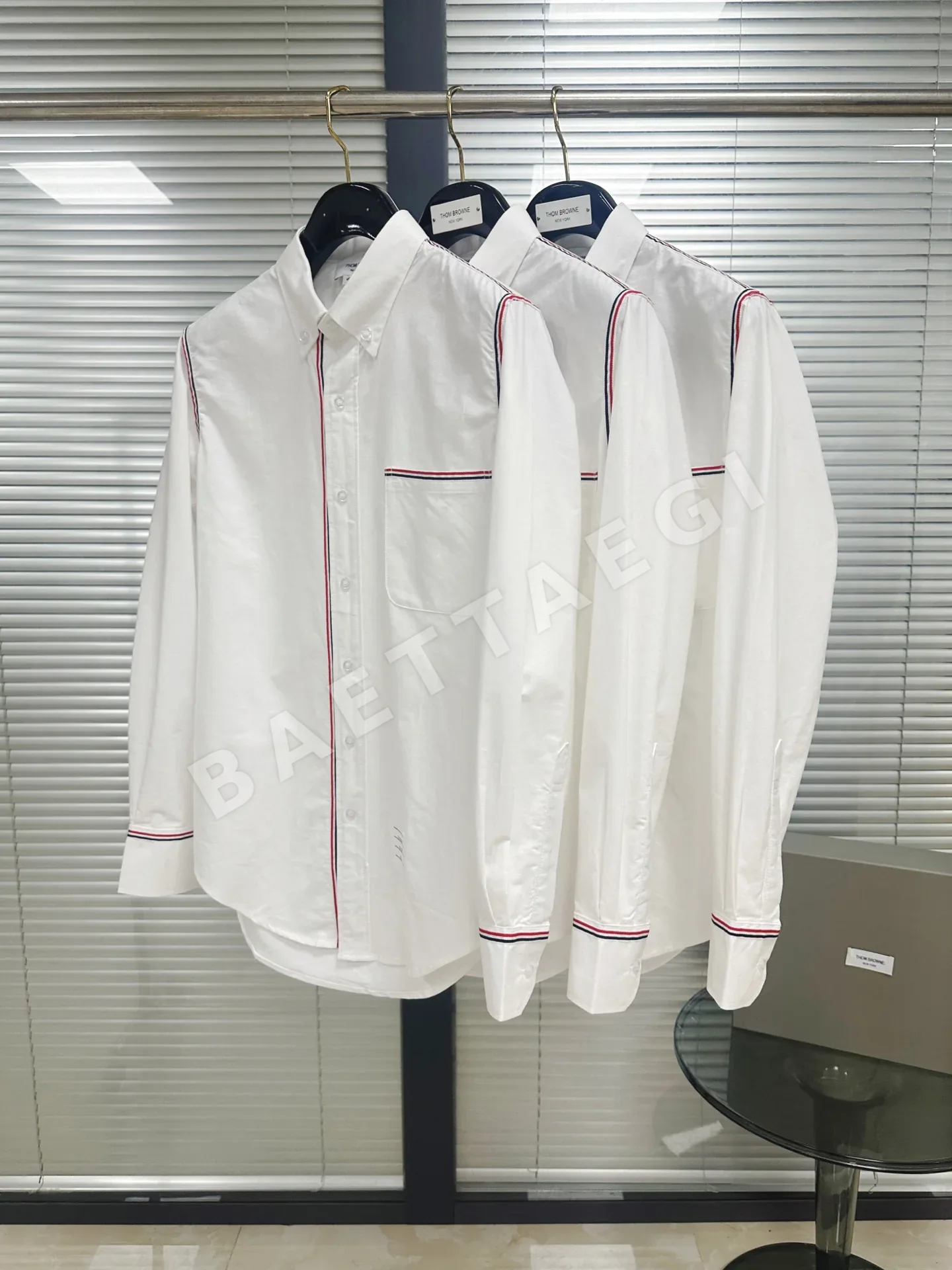 톰브라운 리본 장식 긴팔 셔츠 상세 이미지 5