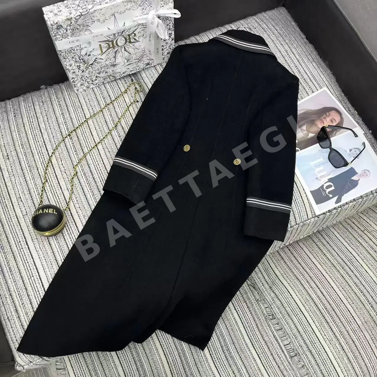 디올 울 더블브레스트 롱 자켓 상세 이미지 9