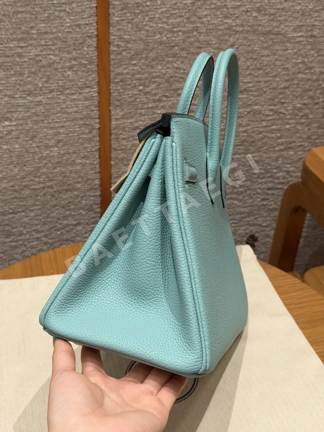 에르메스 버킨 25 라군 토고 가방 상세 이미지 4