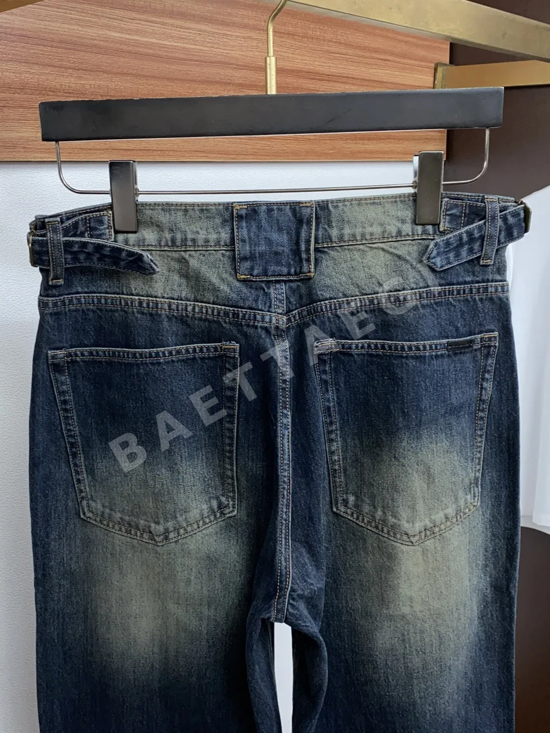 생로랑 와이드 레그 남성 바지 상세 이미지 9