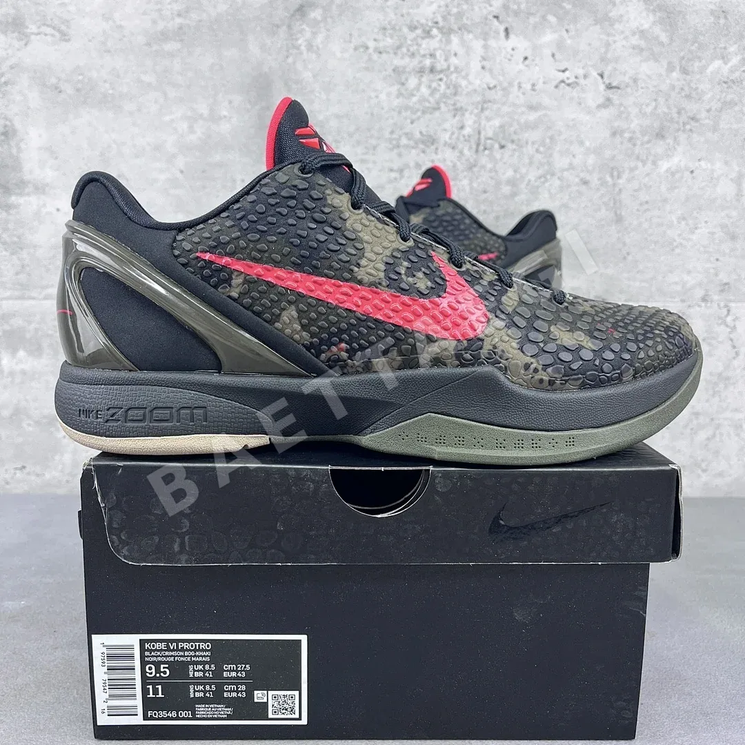 나이키 [GX] 코비 6 프로트로 블랙 레드 FQ3546-001 201374 Nike Kobe 6 Protro Italian Camo ZK6 상세 이미지 1